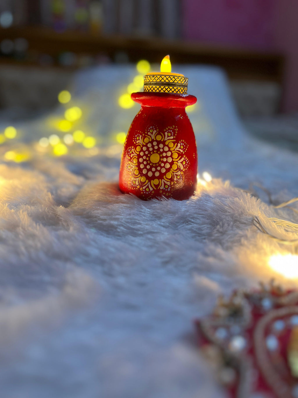 Handcrafted HueLights: Candle Holders & Lamps