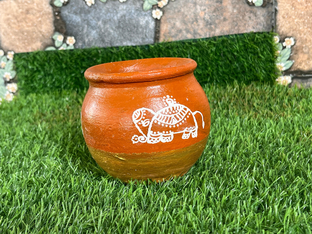 Good Fortune Elephant Decor Pot