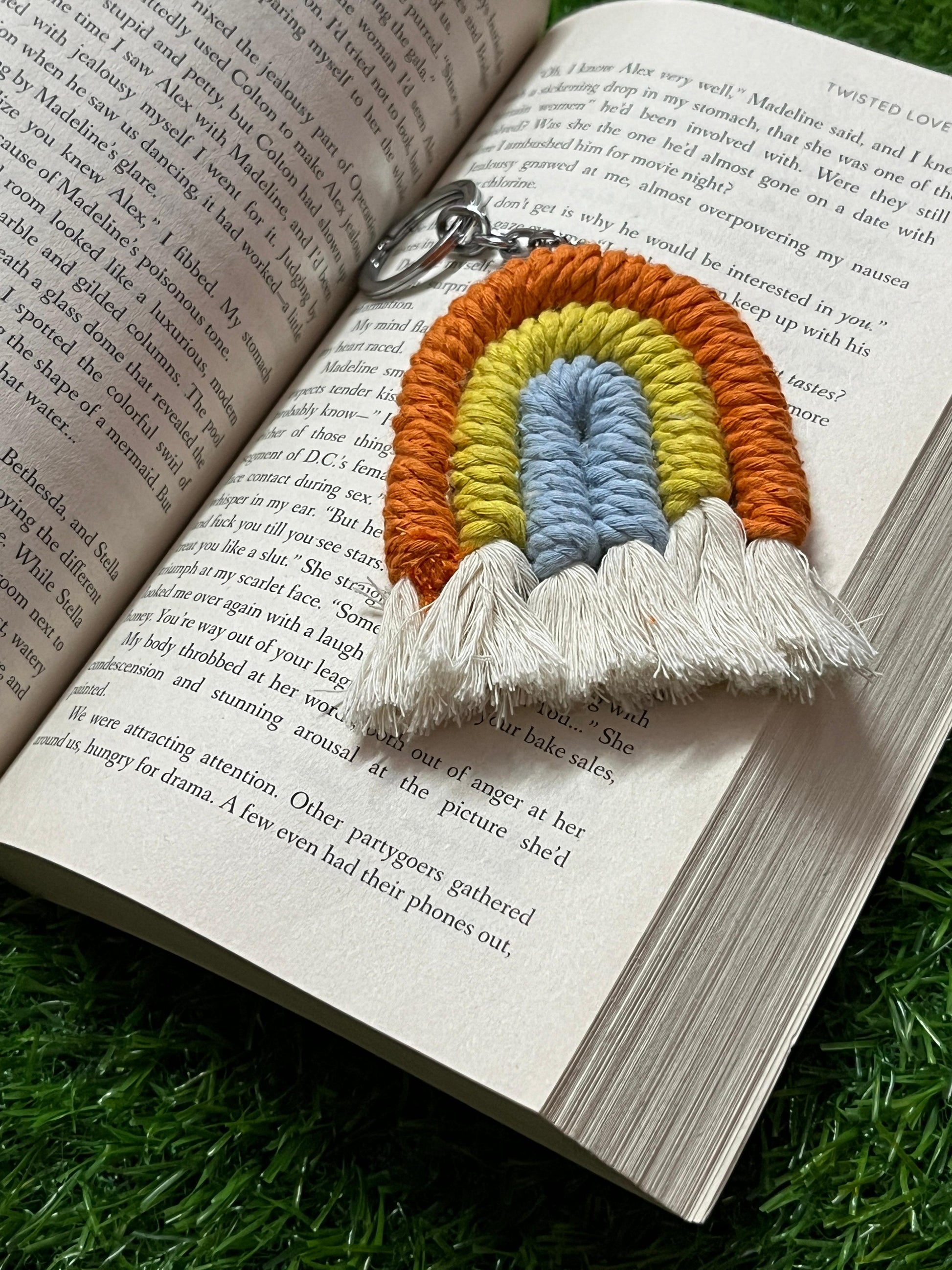 Sunset Hues Macrame Keychain