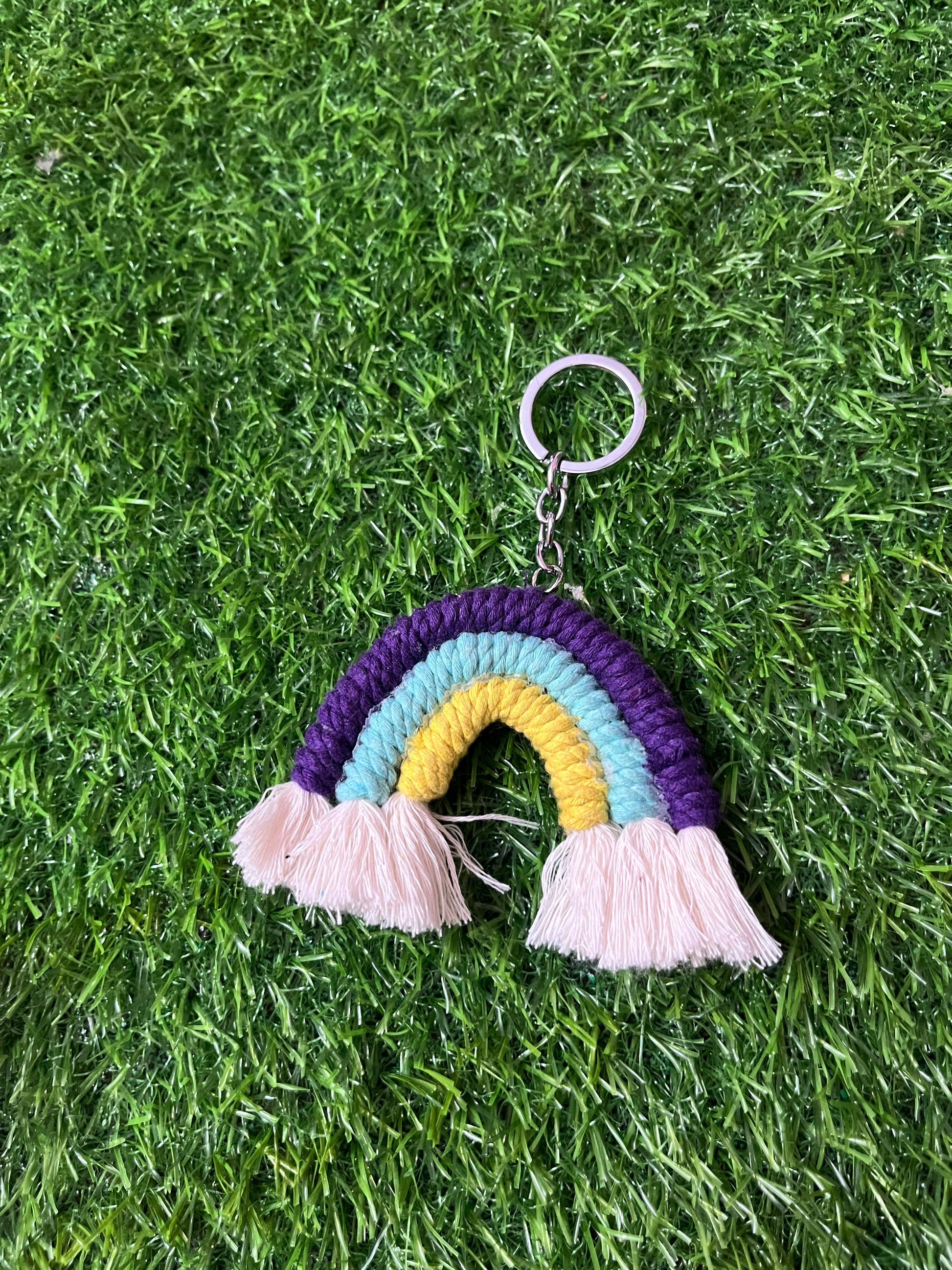 Enchanted Sky Macrame Keychain