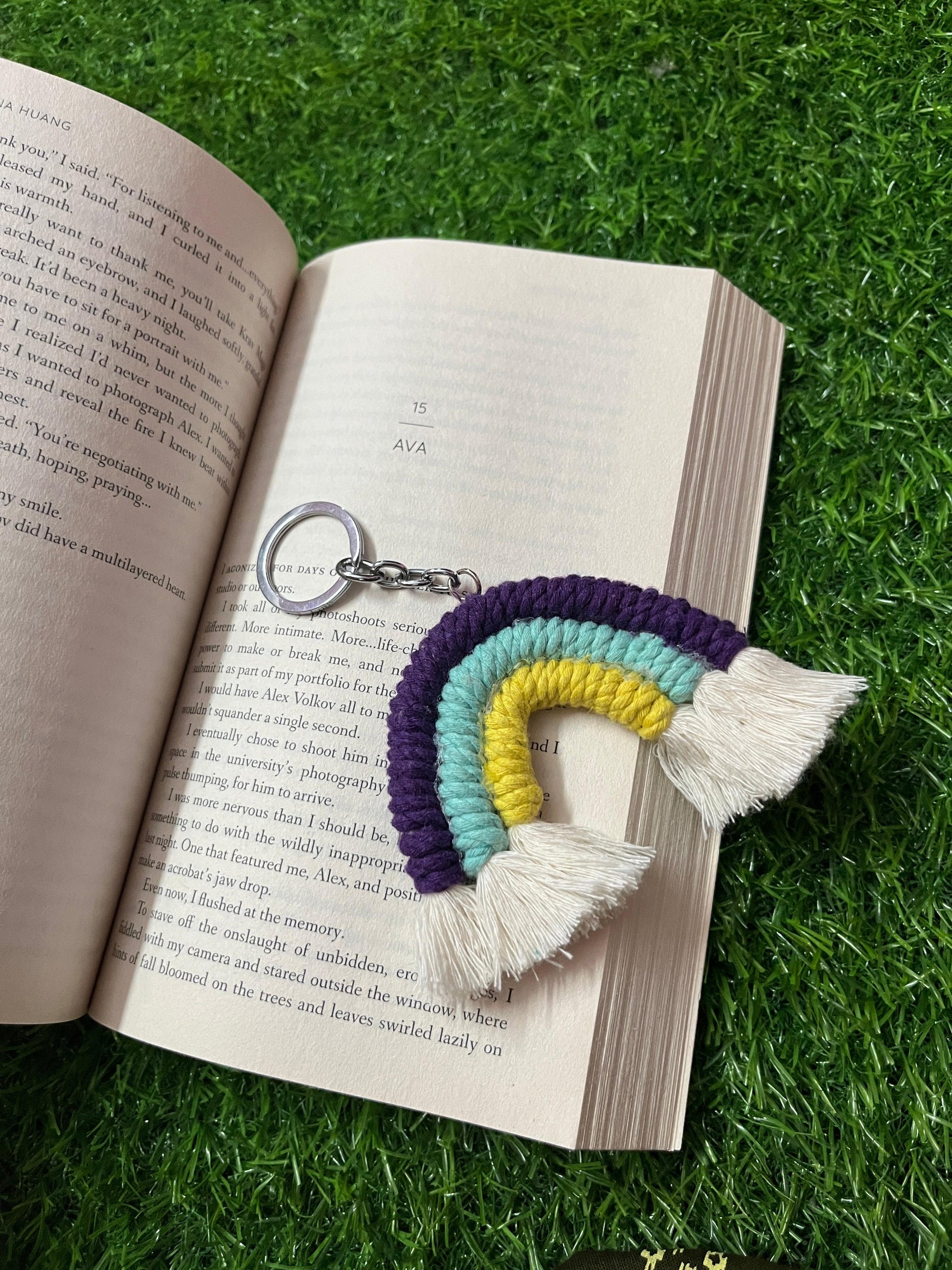 Enchanted Sky Macrame Keychain