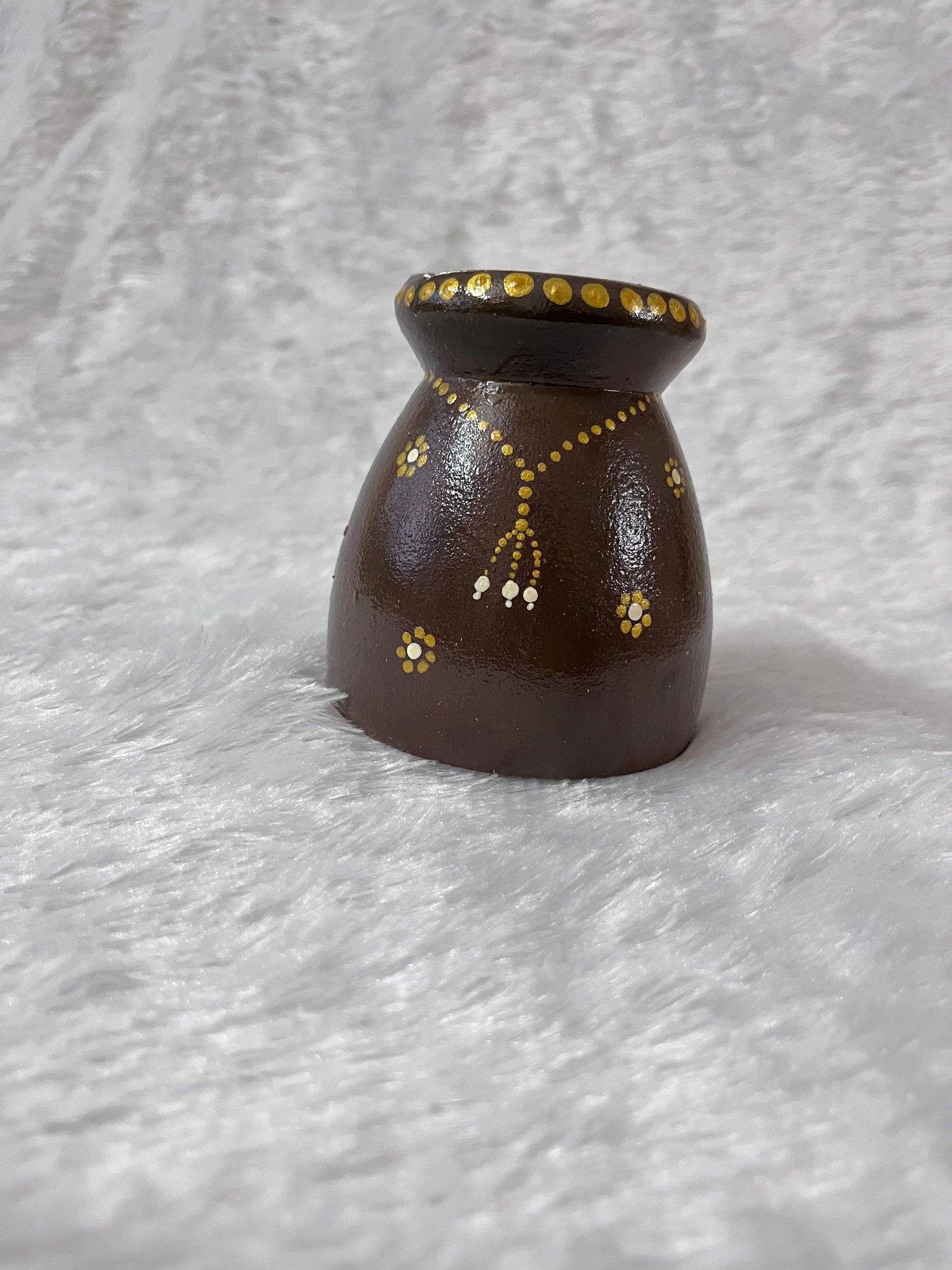 Majestic Mandala Candle Holder – Handpainted Terracotta